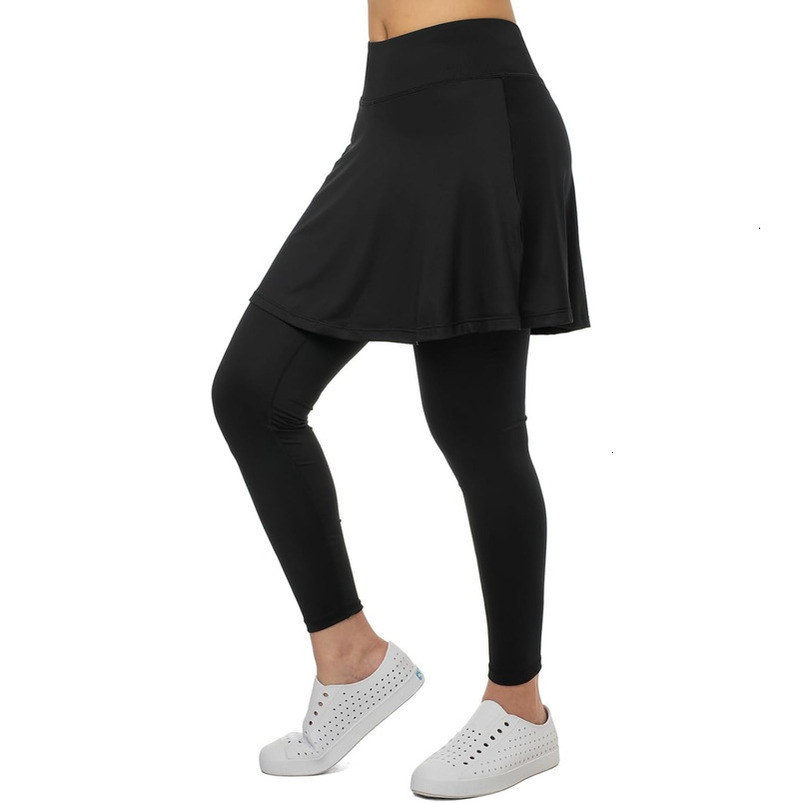 Xioker Women Skirted Full Length Pockets,Tennis Skirts with Leggings Yoga Skorts high quality