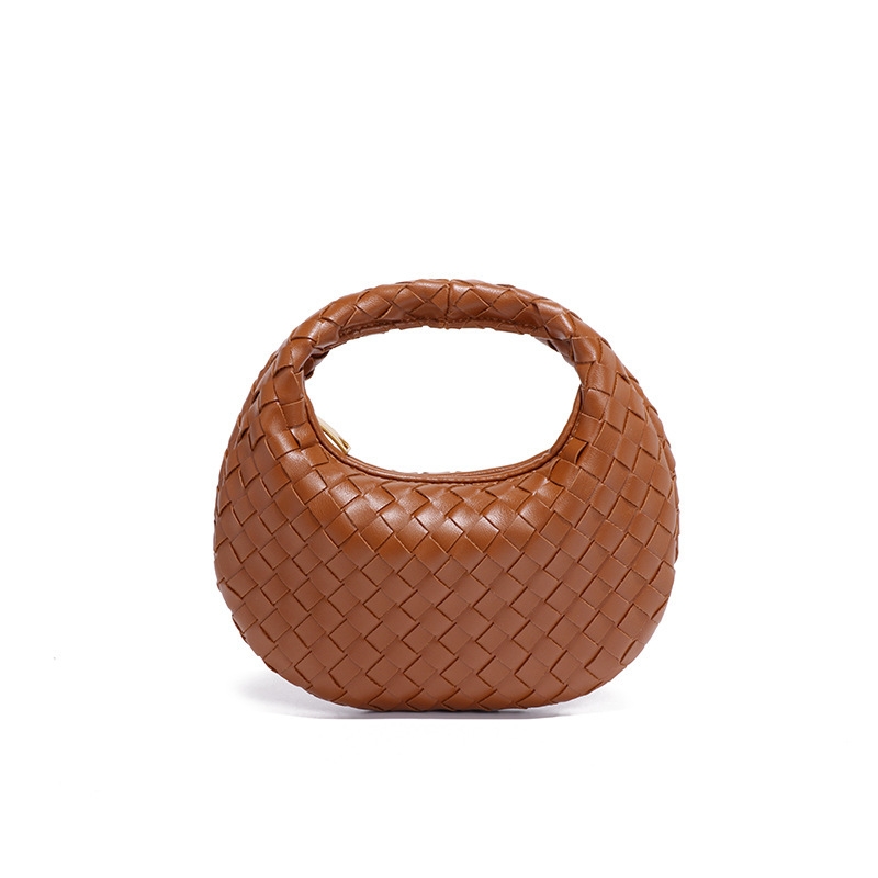 2025 New And Fashionable Handheld Dumpling Simple Hand Woven Women's Bag, Single Shoulder Crossbody Bag fashion Designer