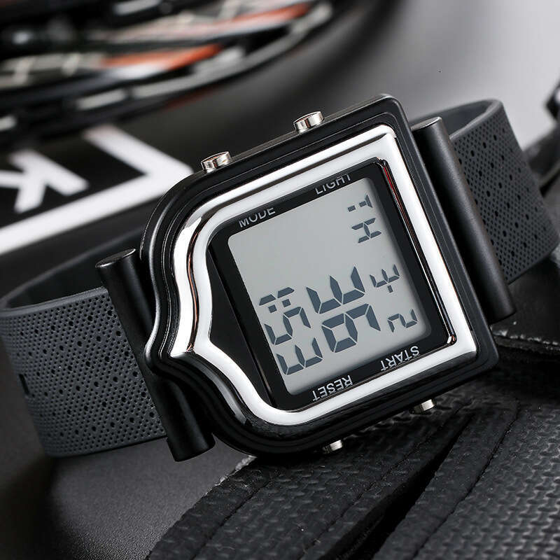 DHwatches Fashion Trend Square Outdoor Sports Shockproof for Men and Women Multifunctional Waterproof Luminous Electronic Watch