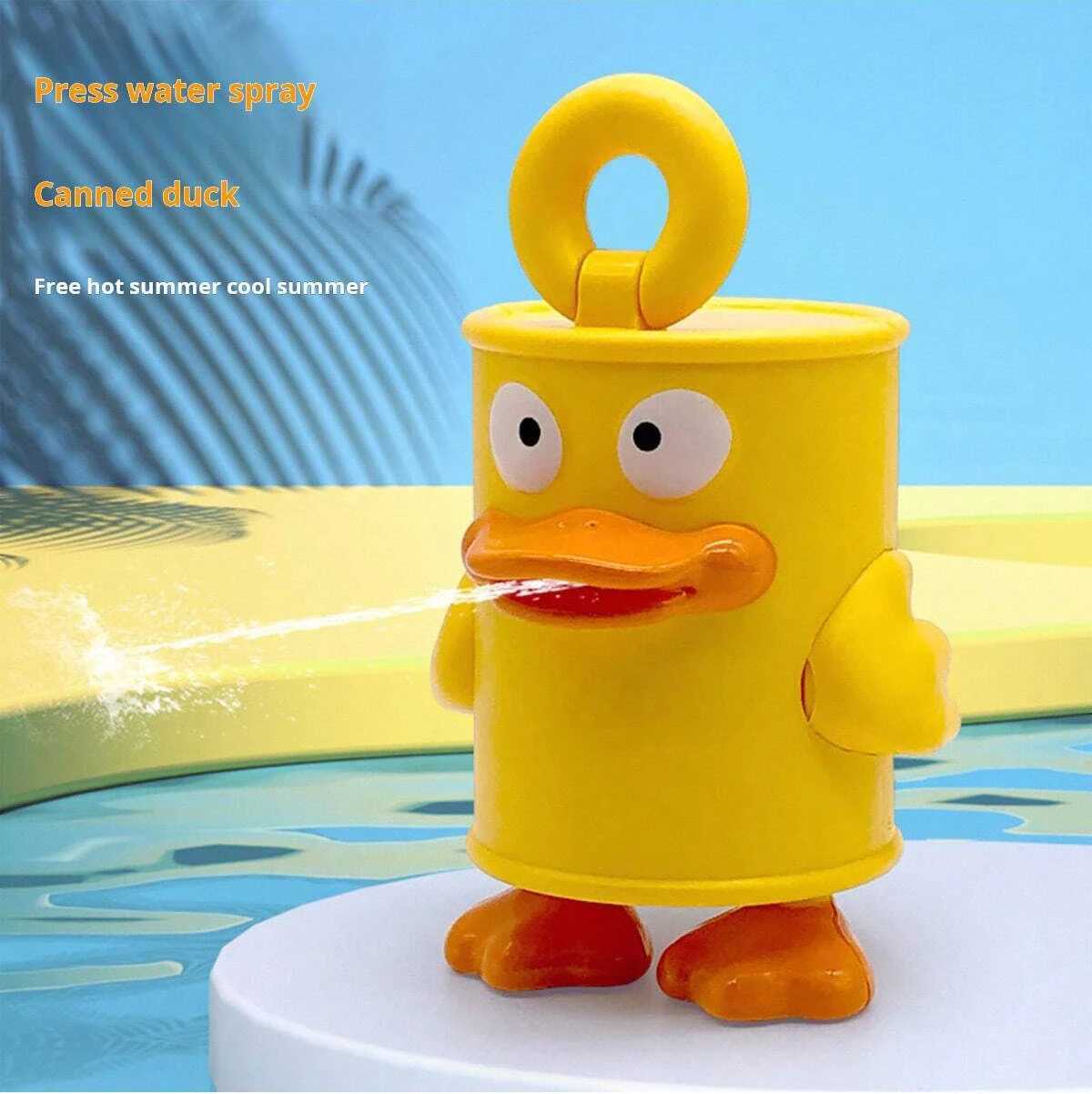 Water Spray Canned Duck Figurine Water Gun Children Mini Water Gun Toy Beach Water Fight Children Bathing Outdoor Swimming Pool C250915