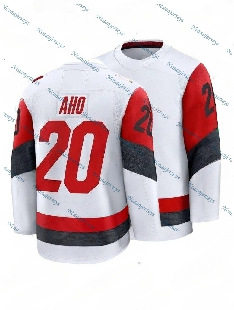 Custom 2025-26 Hockey Jersey Sebastian Aho Andrei Svechnikov Jaccob Slavin Seth Jarvis Brent Burns Mens Womens Youth