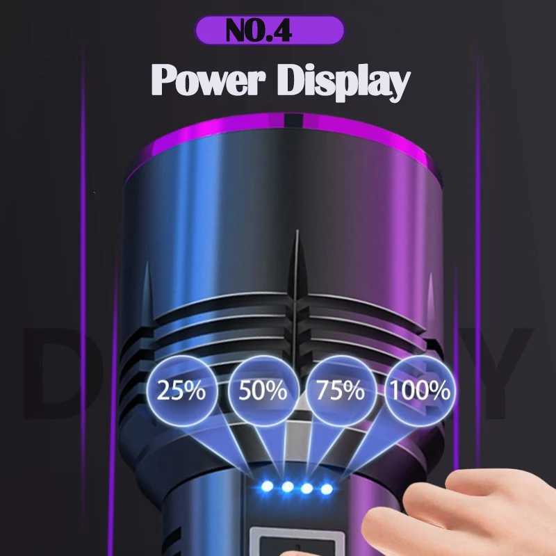 80W 365NM Black Mirror UV Flashlight High Power Typec Rechargeable Portable Waterproof 26650 Uv Torch Linterna Ultravioleta C250915