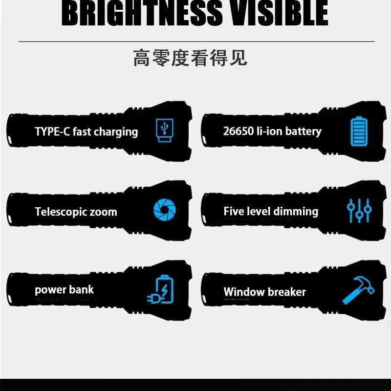 LiitoKala LF903 Portable Flashlight 26550 Household Outdoor Camping Glare Light Compact Handheld Torch for Emergency Use C250915