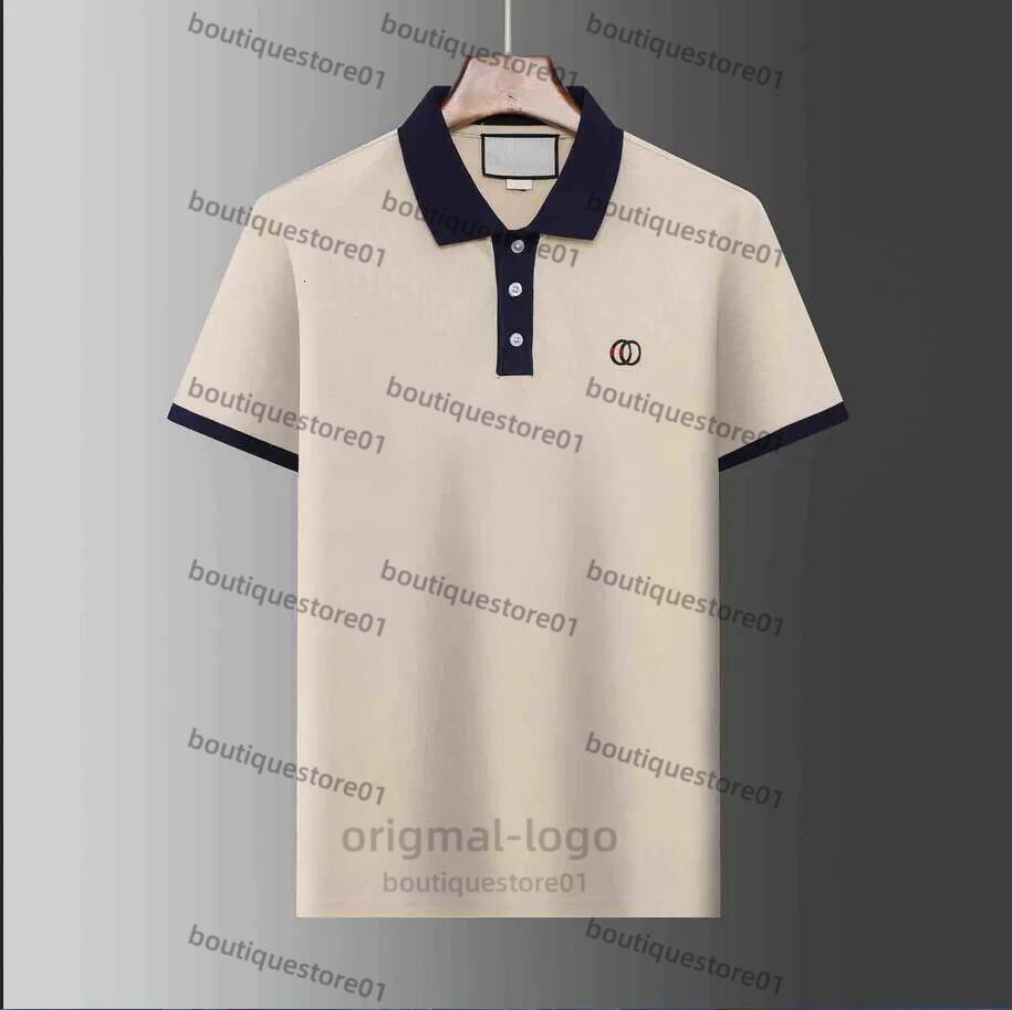 Mens Gg T Shirt Designer Polo Shirt Men's Polos High End Polo Fashion Polo Collar Men's Top T-Shirt Women's T-Shirt Luxury Casual Men's Clothing 6D9