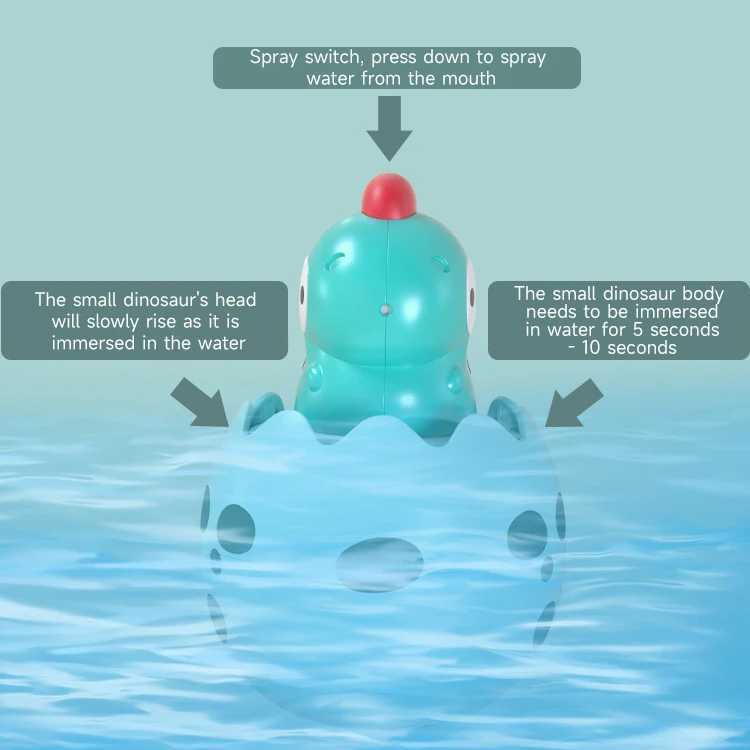 Childrens Water Toy Baby Bath Fun Dinosaur Egg Spraying Water Toy Infant Swimming Pool Beach Puzzle Educational Water Play Gift Y250915