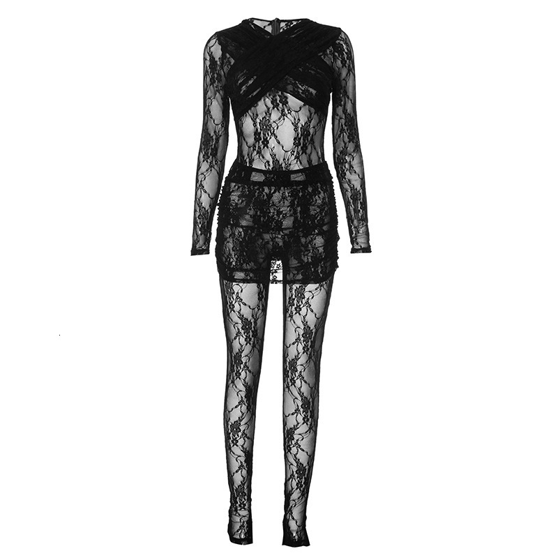 Weird Puss Sexy Summer 2Piece Set Women Trend Cross Wrap Jacquard Mini DressLeggings Hipster Matching Thin Midnight Clubwear 250415