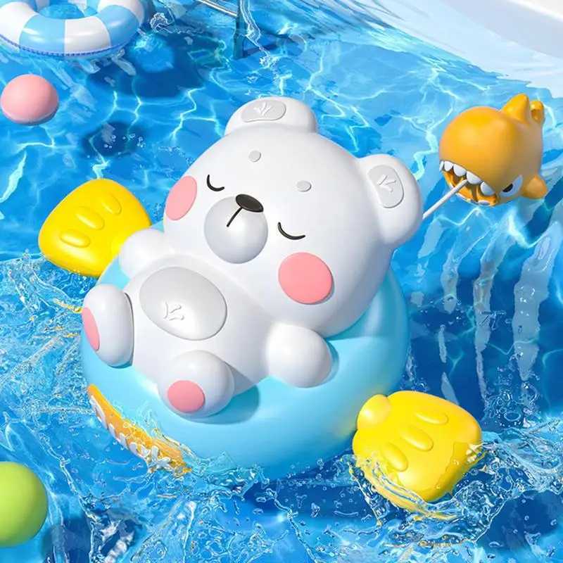 Kids Bathtub Toy Animal Shaped Bathtub Bath Time Toy Pull String Toy Water Bath Time Fun Interactive Bath Toy For Boys Girls C250915