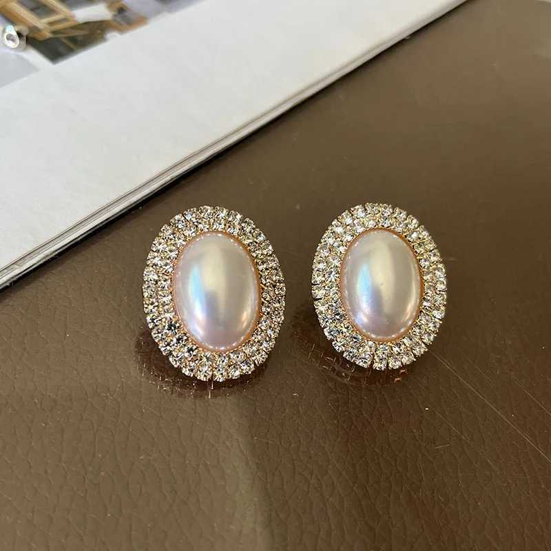 JXCUL French Elegant Retro Temperament Pearl Rhinestone classic Earrings For Women Girl Party Jewelry Gift New A513XJ250915