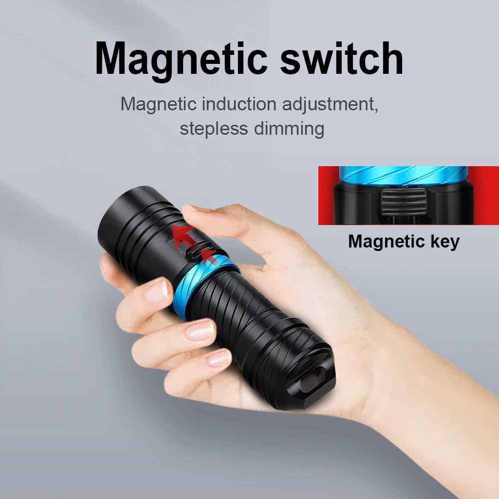 Ultra Powerful Diving Torch IPX8 100M Diving Flashlight 26650 Underwater Lamp Rechargeable Led Lantern Waterproof Flashlights C250915