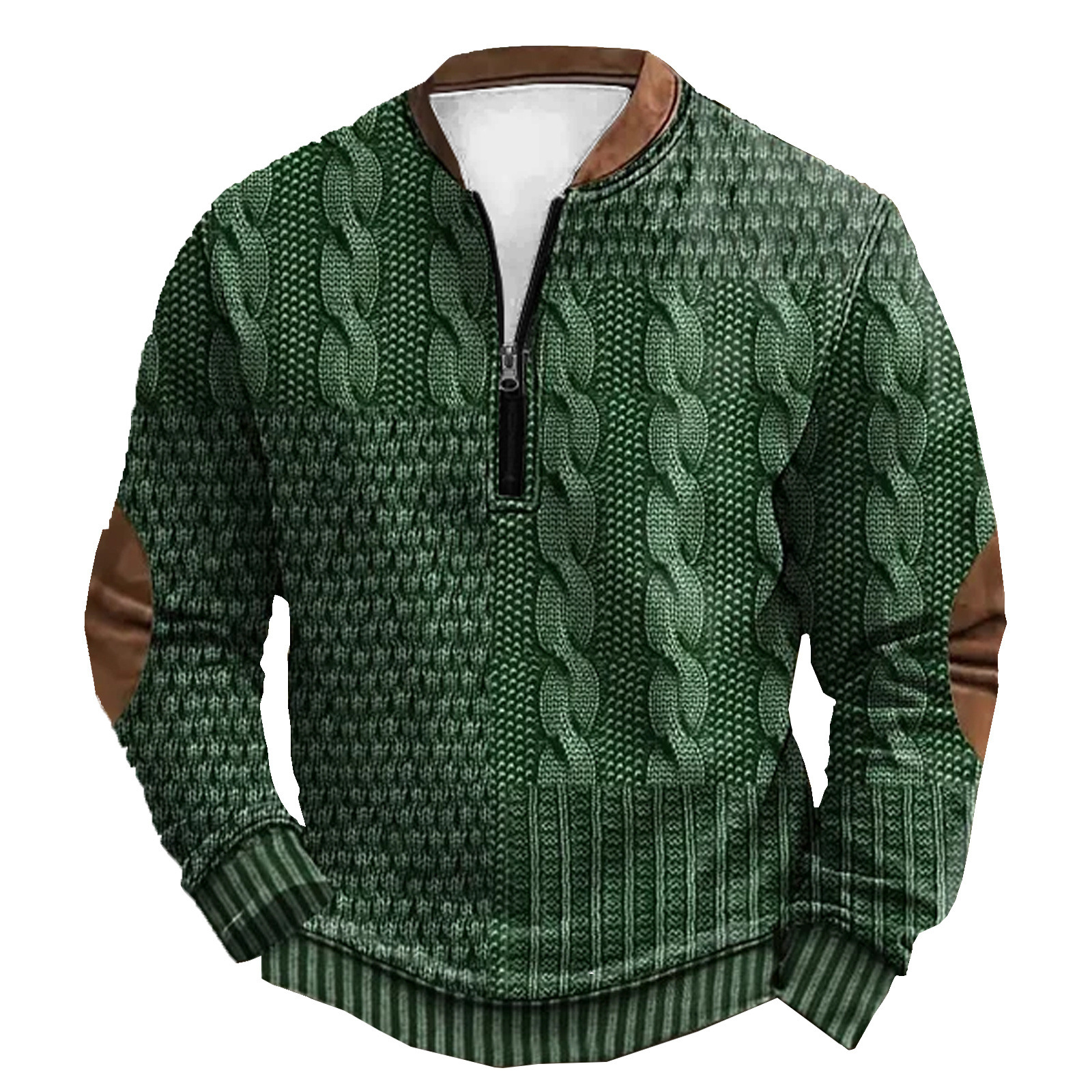 Designer hoodie 3D Print Cross-Border Men's Wear Hot Style 3D Half Placket Zipper Sweatshirt Long Sleeve European Size S-3XL