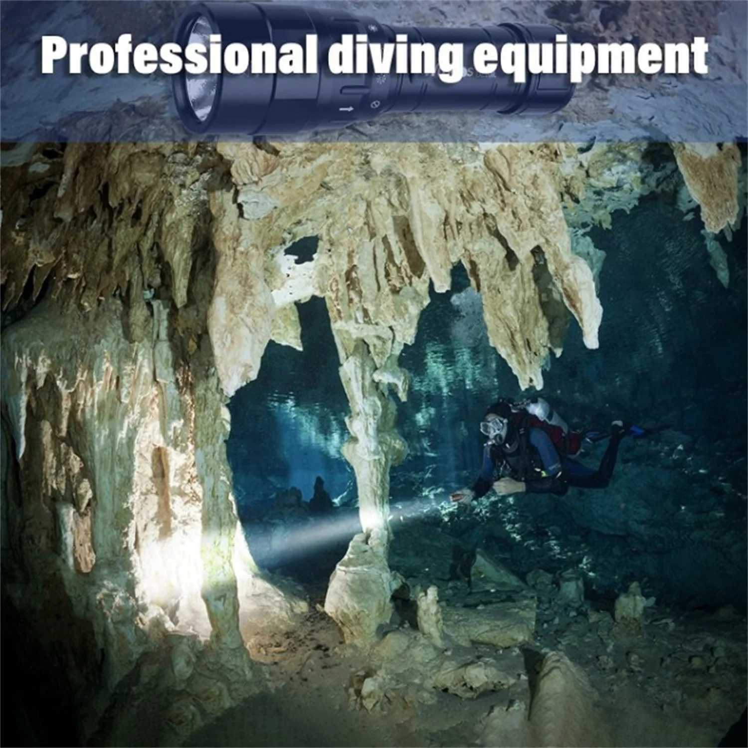 Wurkkos DL10R 21700 Scuba Diving Torch 4500LM Rechargeable XHP702 LED Lamp Underwater Lantern IPX8 Fishing Light Rotary Switch C250915