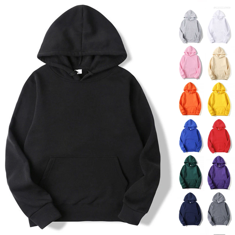 Men's Hoodies Plain Pullover Fleece Unisex Wholesale Hooded Sweatshirt Men Sublimation Black Hoodie For Sudaderas De Hombre