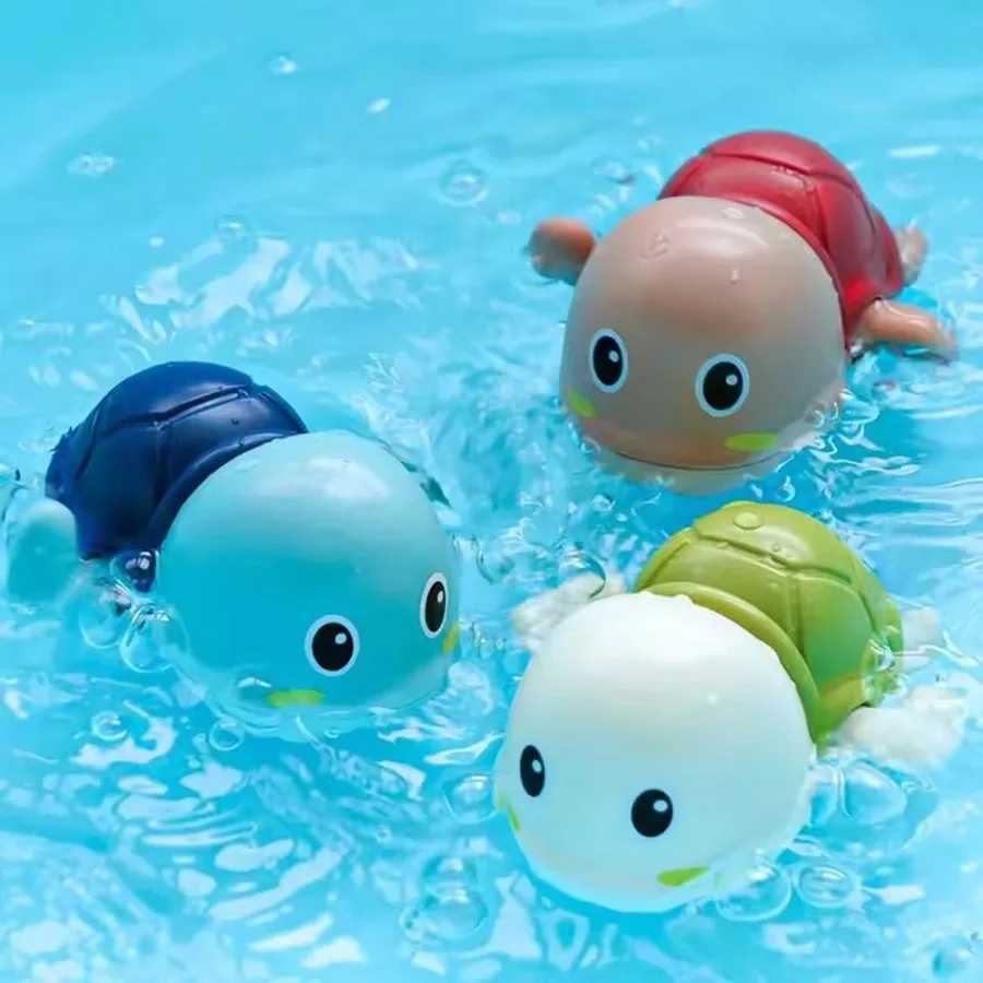 Baby Bath Toys Water Chain Clockwork Bathing Cute Swimming Turtle Toy Toddler Pool Beach Classic Toy For Kids Water Playing C250915