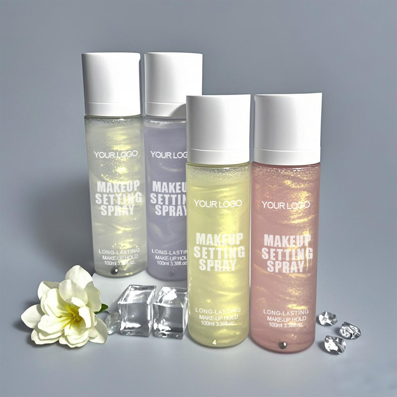 Foundation Primer Professional No Logo Sweatproof Vegan Makeup Cosmetic Finishing Spray Mist Long Lasting Shimmer Setting Spray DH-SM102