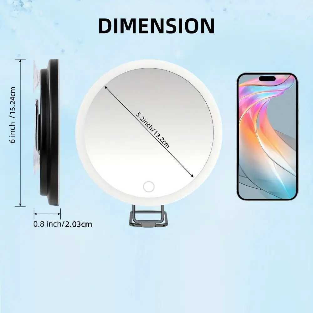 360 Adjustable Stand Magnifying Mirror with Light HighDefinition Foldable Lighted Magnifying Glass Wall Hanging 5102030x C250916