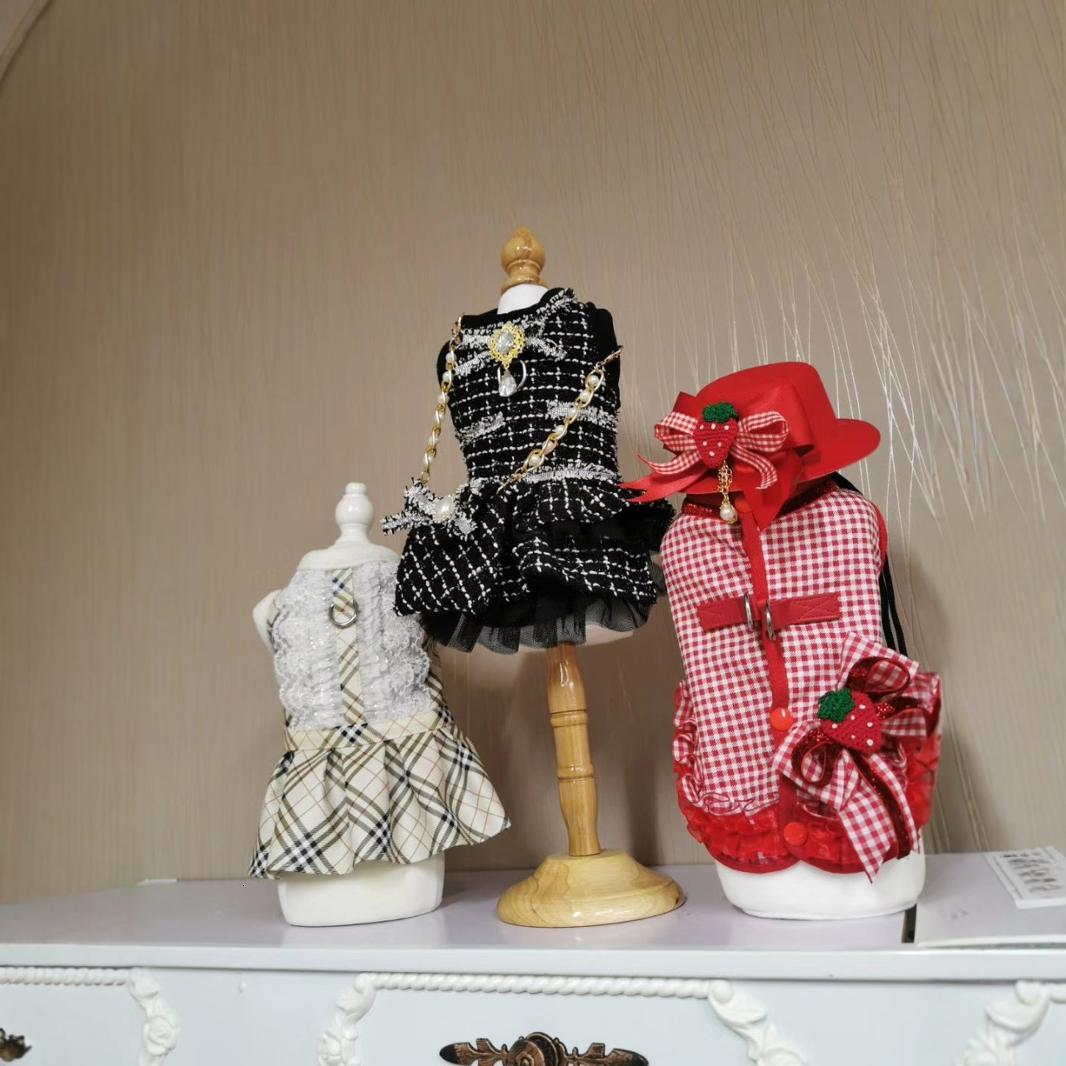 Autumn and Winter New Pet Korean Little Chanel Style Clothes Two-Piece Cat Dress