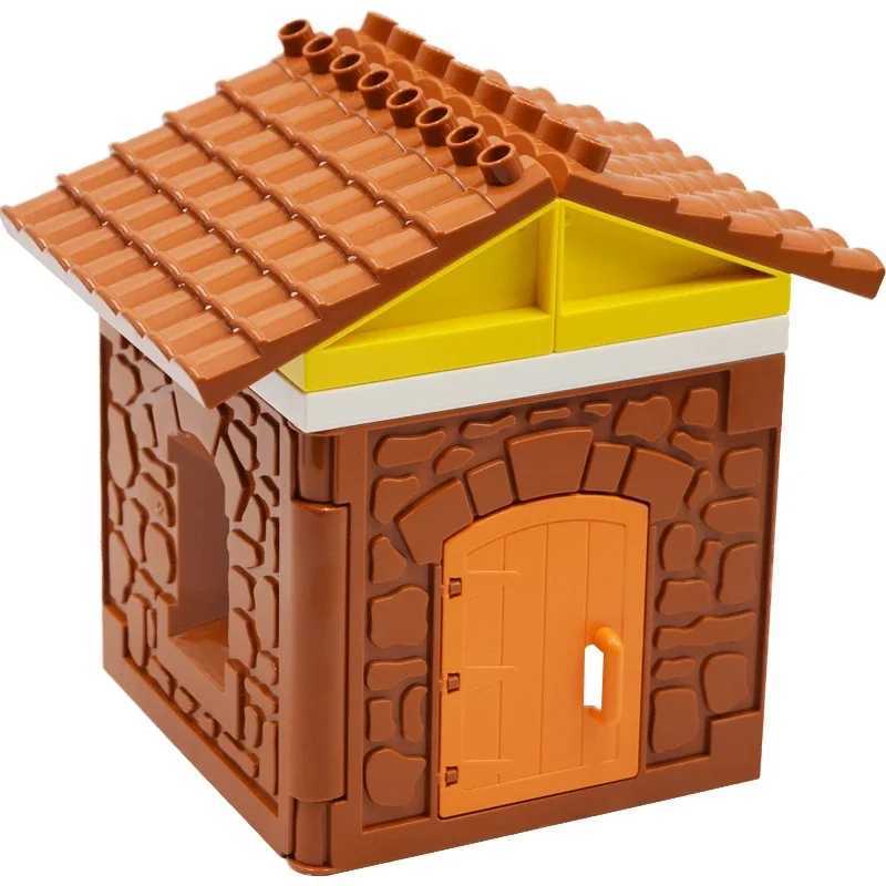 Big Building Blocks Houses Build Accessories Door Window Sets Wall Roof Compatible Large Bricks Assemble Boy Girl Kids Toy Gifts C250916