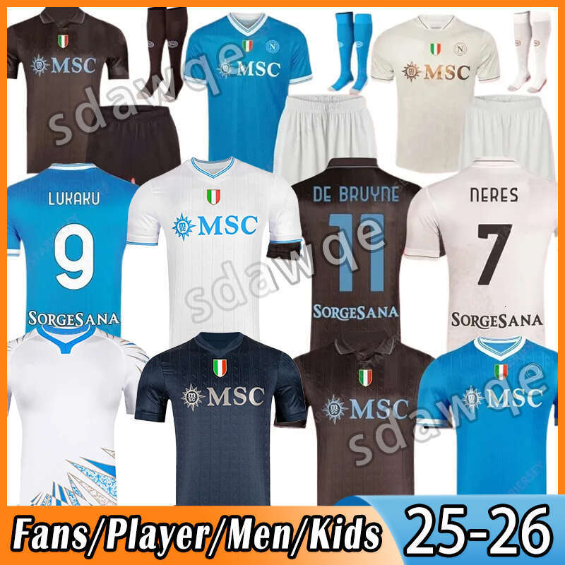 4XL LUKAKU DE BRUYNE HOJLUND 25 26 soccer jerseys Maglia LANG LUCCA MARADONA Naples 2026 BEUKEMA NERES Football Shirts McTOMINAY Napoli jersey top kit men kids set