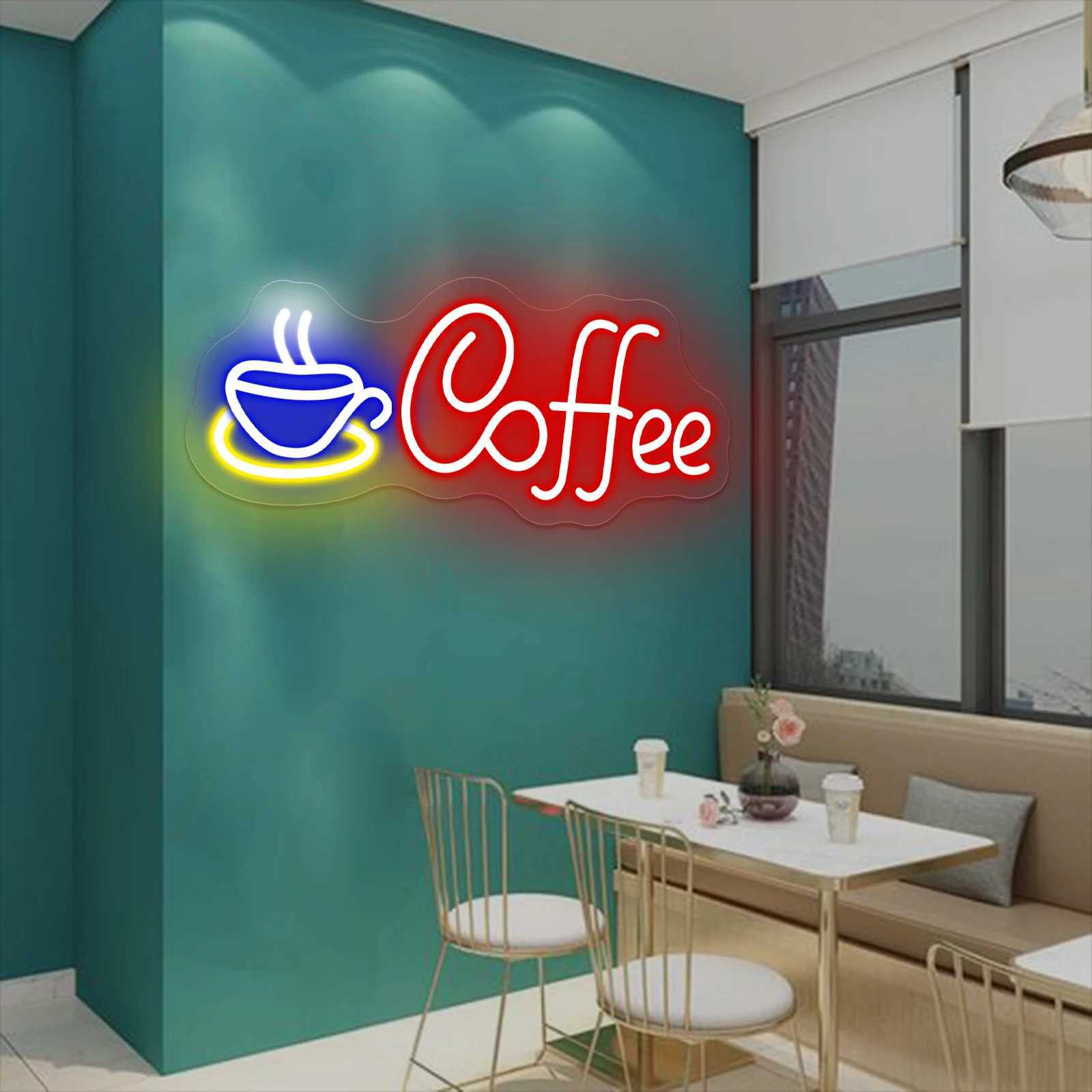 Dessert Food LED Neon Sign Lights Coffee Ice Cream Cocktail Tacos Lamps For Fast Food Restaurants Snack Bar Wall Decor lights Y250916