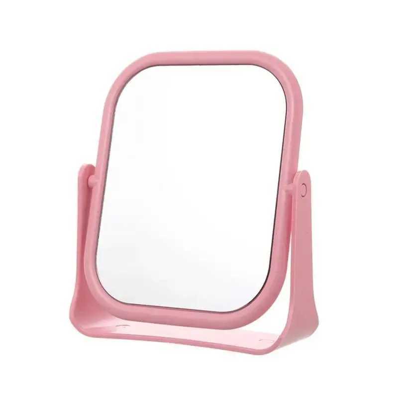 Foldable Desktop Makeup Mirror 360 Degree Rotating Double Sided Princess Mirror Portable With Stand Square Round Mirror Home C250916