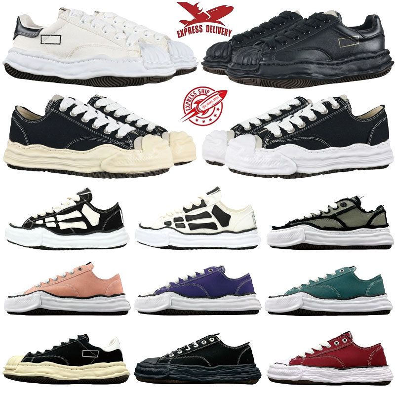 aaa+Designer Men Women Mihara Casual Canvas Shoes Platform Sneakers Black White Red Green Yellow Olive Luxurious Thick Soled Flats Trainers Size