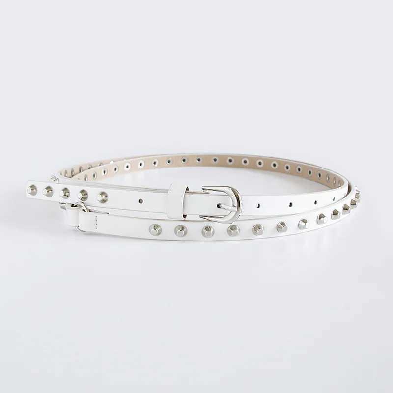 2023 New Womens Belt Hollow Rivet PU Leather Belt Womens Slim Fit Belt Classic Womens Belt parel AccoriesXJ250916