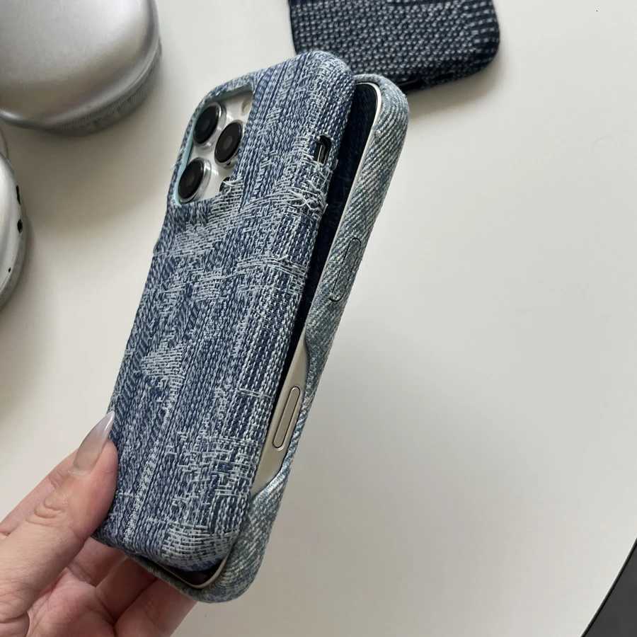 Fashion Denim Cloth Jeans Phone Case for iPhone 17 16 15 14 13 Pro Max Bumper Coque Skin Antiknock Fundas Cellphone Cover Y250916
