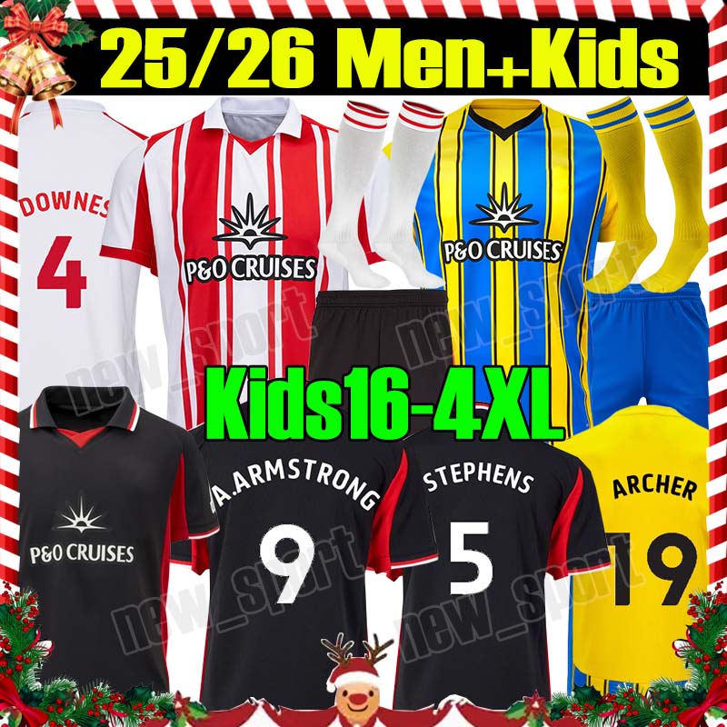 4XL 25/26 ARMSTRONG Redmond Soccer Jerseys STEPHENS ARCHER DOWNES ROBINSON HARWOOD-BELLIS 2025 2026 DJENEPO 1992 ADAMS Men Kids Kit socks full sets Football Shirts