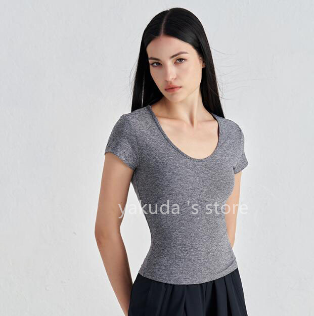 Comfortable Sports Short Sleeved Fitness Top Casual Yoga Suit Waist Slimming Yoga T-shirt for women Aerobics Gymnastic Pilates Tops Mysterybox Store