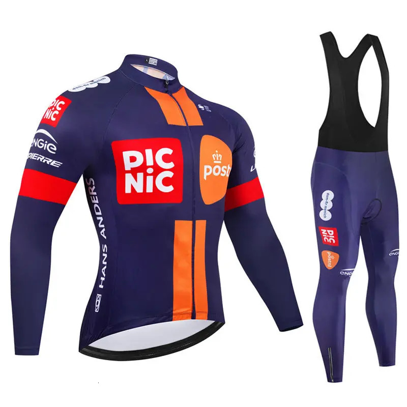 Picnic Team Autumn Long Sleeve Racing MTB Spring Long Cycling Jersey Set Bike Cycling Bicycle Clothing Uniform Ropa Ciclismo 250915