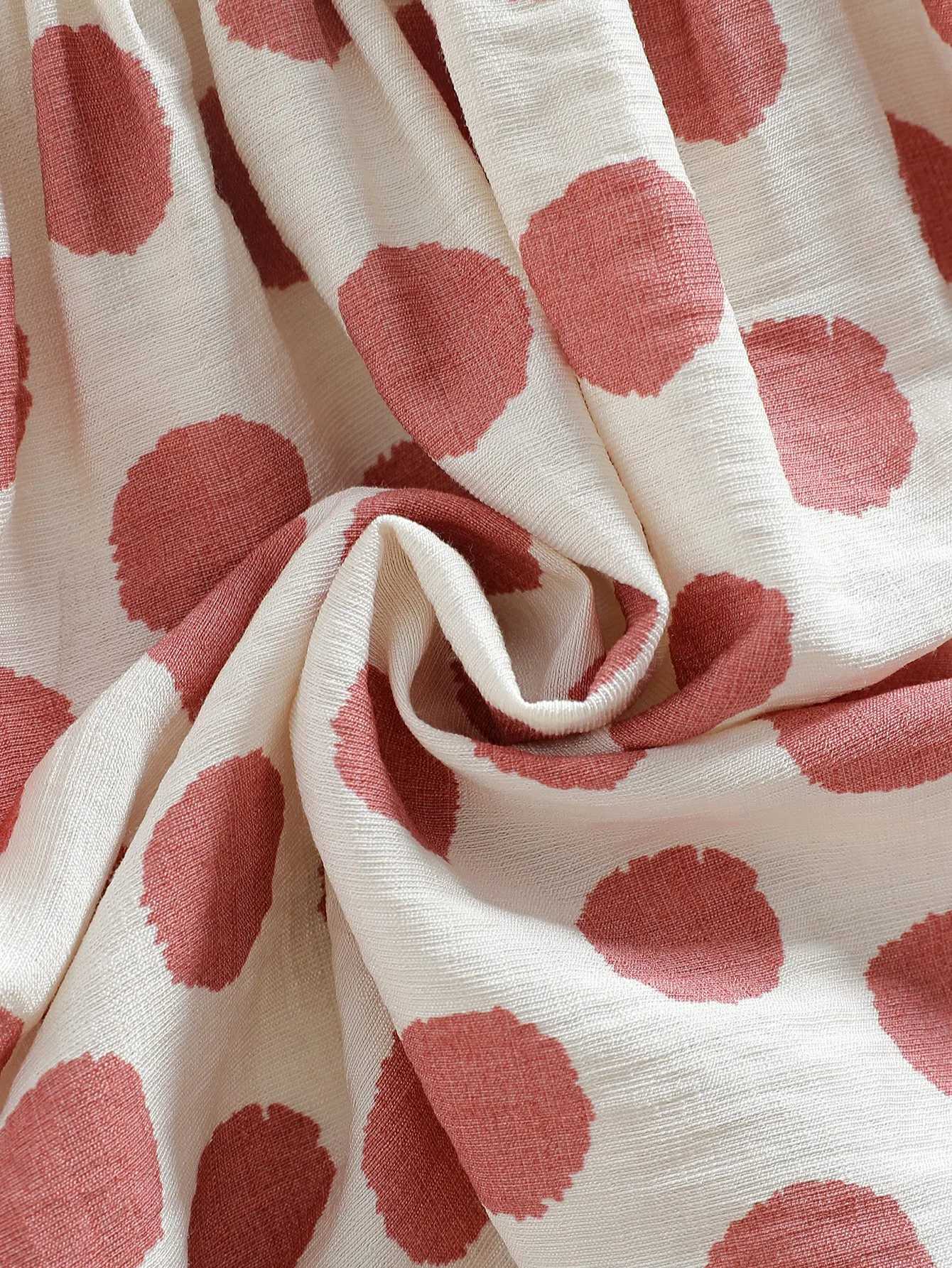 Body Girls Puff Sleeve Summer Oneck With Bow Polka Dot Princess Dresses Children Casual Clothes Fashion 26 Years C250916