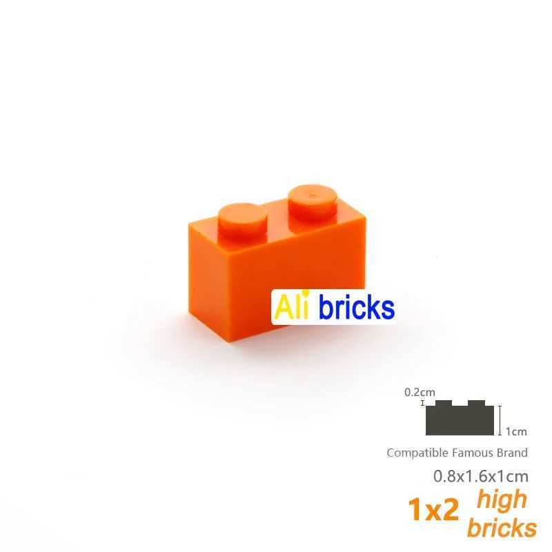 60pcslot Bulk Blocks Building Bricks Thick 1X2 Educational Assemblage Construction Toys for Children Size Compatible With Brand C250916