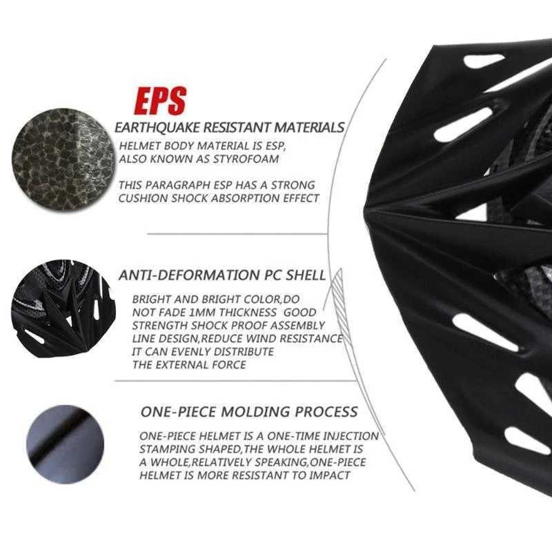 Mountain Road Bike Helmet Onepiece AdjustabLE Cycling for PROtecto J250916