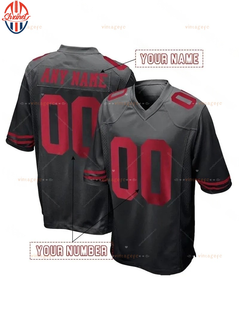 Mens Custom Football 2025 Rivalries Jersey Brock Purdy George Kittle Fred Warner Christian McCaffrey Jones Deommodore LenoirCompetitive version jersey