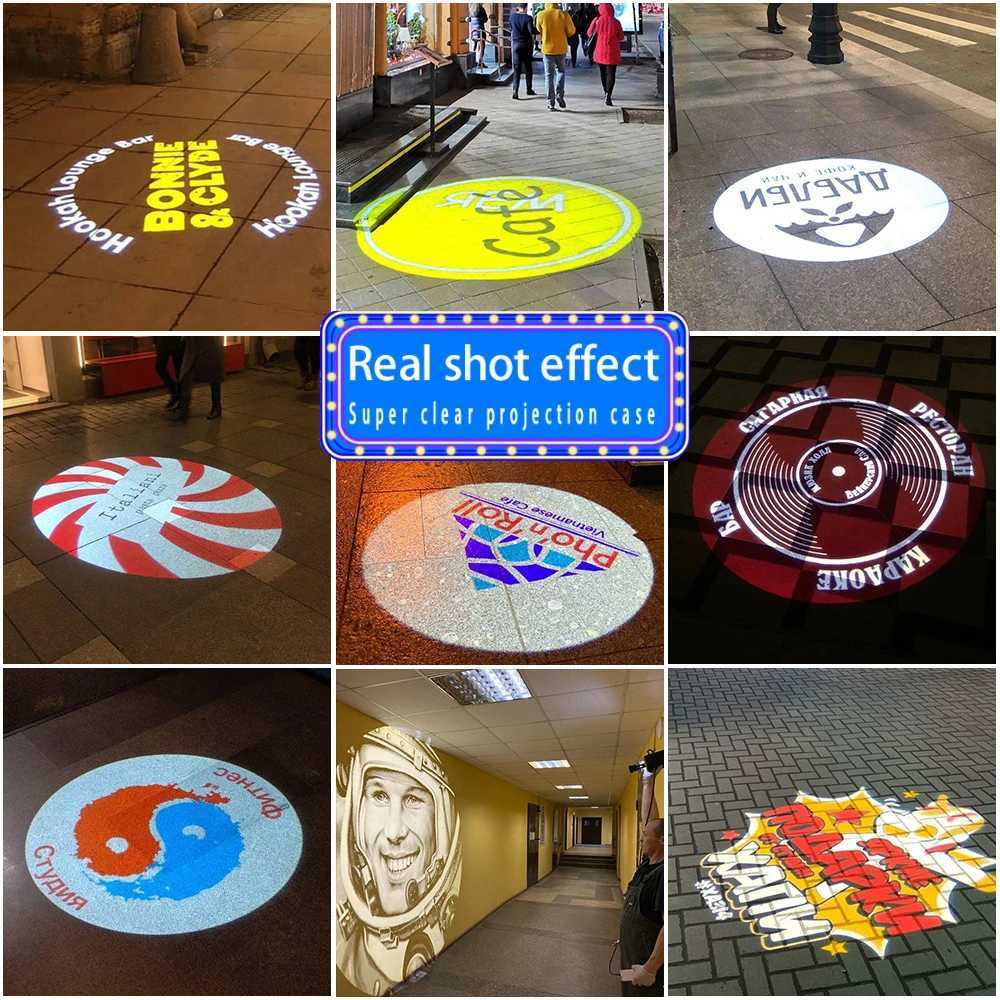 Custom Led Hd Indoor Door Head Projector Outdoor Waterproof Rotating Advertising Image Projection Lamp Gobo Projector Y250916