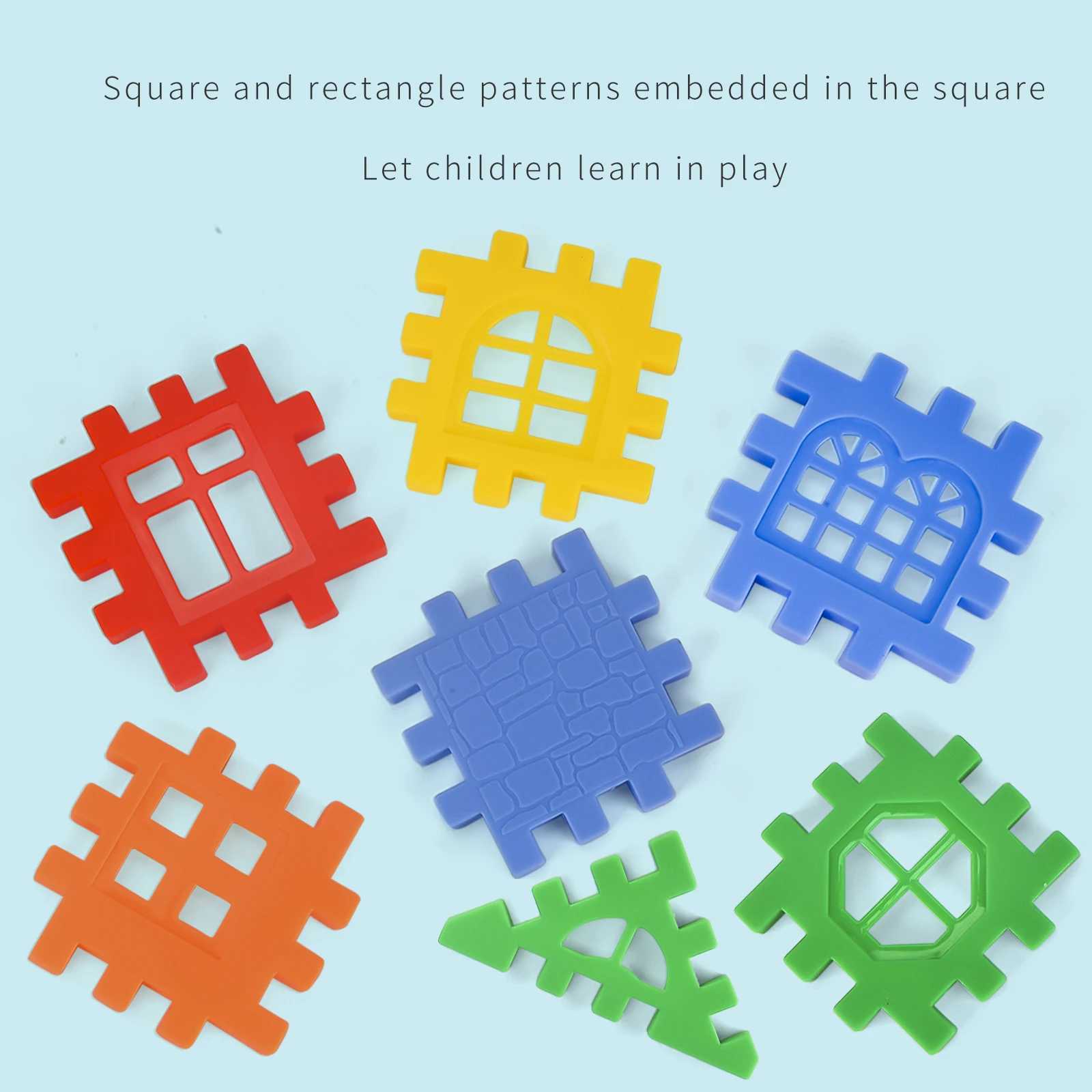 Children Building Houses Building Blocks Assembling Toys Puzzle Large Particle Blocks Wall And Window Models Puzzle 312 C250916