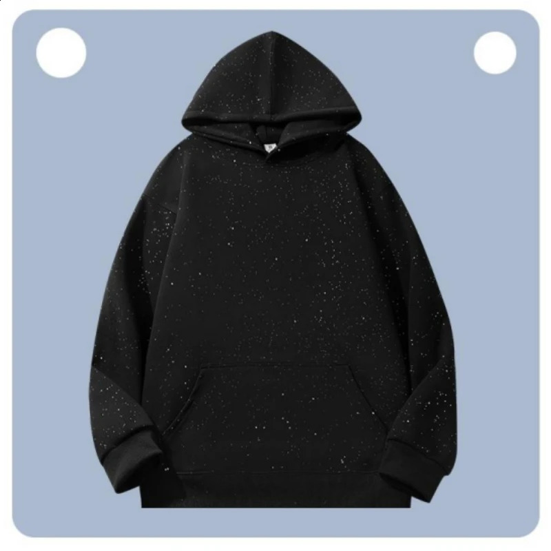 Unisex Glitter Hoodie Cotton Oversized Streetwear Pullover Sweatshirt Top Quality Casual Sparkle Hooded Jumper 250915