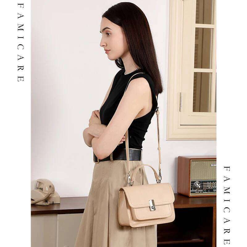 Designer Bags New Brand Designer Women's Genuine Cowhide Leather Shoulder Handbag Lady Motorcycle Bag Girls Daily Versatile Crossbody Luxury Bag