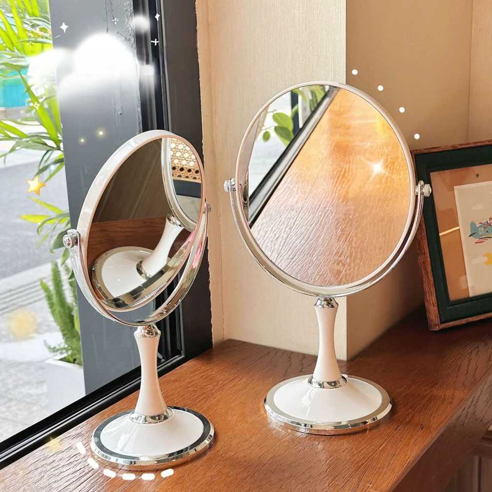 European 360 Degree Rotating Vanity Mirror Princess Mirror Desktop 3x Magnifying Desktop DoubleSided Vanity Mirror C250916