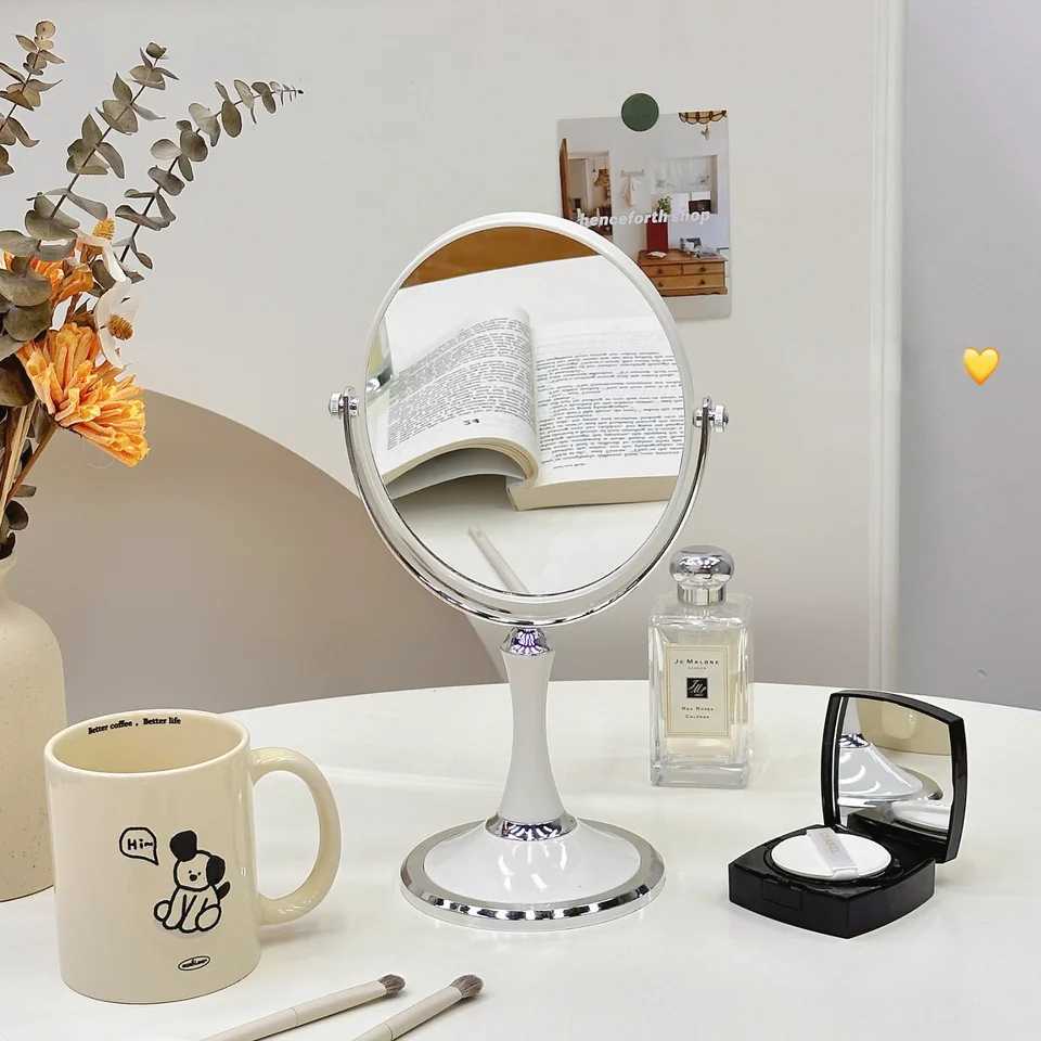 European 360 Degree Rotating Vanity Mirror Princess Mirror Desktop 3x Magnifying Desktop DoubleSided Vanity Mirror C250916
