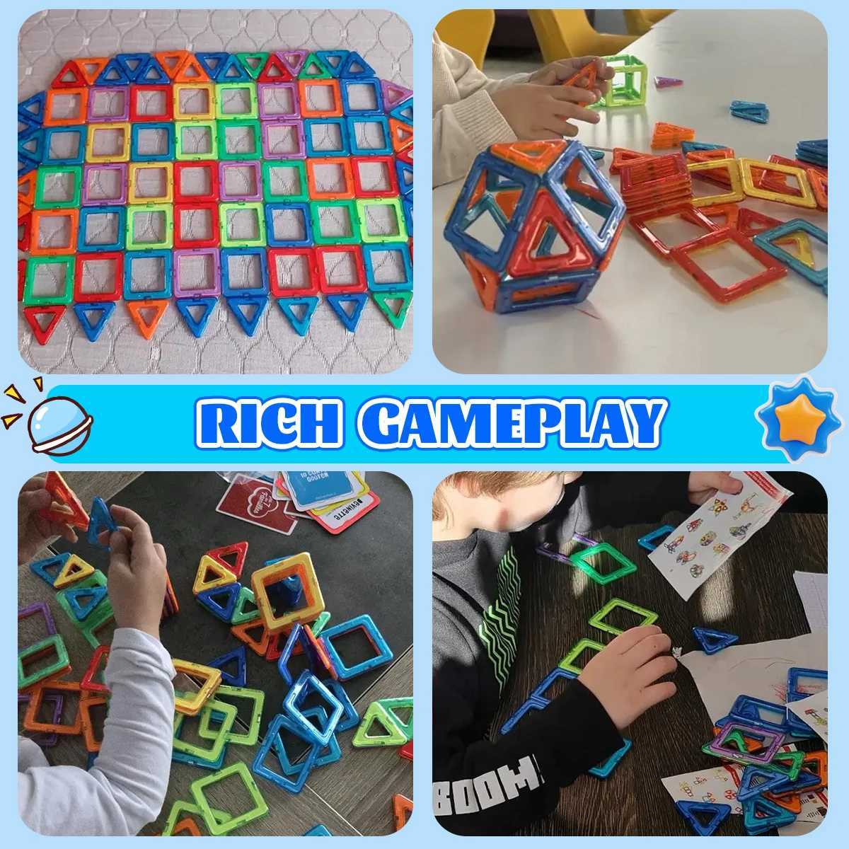 Medium Size Magnetic Building BlockDIY Magnets Toy SetKid Designer Construction Gift for ChildrenBirthday Halloween Gift Toy C250916