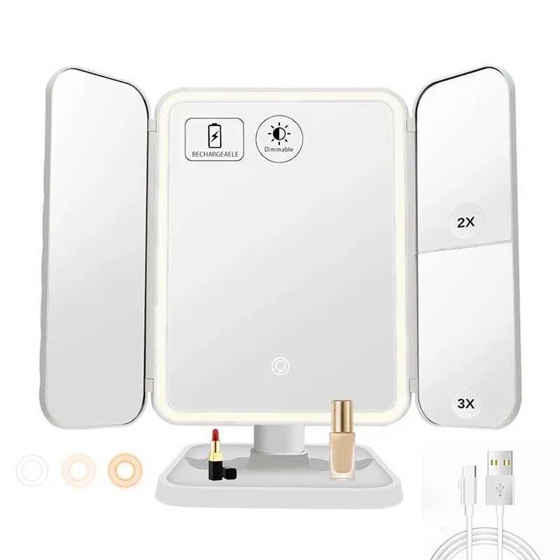 Extensible Makeup Mirror LED Lights Dorm Dressing Mirror Beauty Light up your fill light with Smart Complementary Makeup Mirror C250916