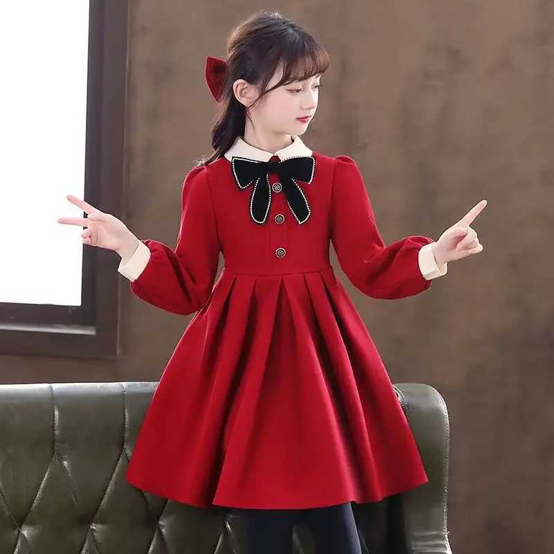 Girls SpringAutumn New Arrival Big Kids School Uniform Style Dress 412 Years Old C250916