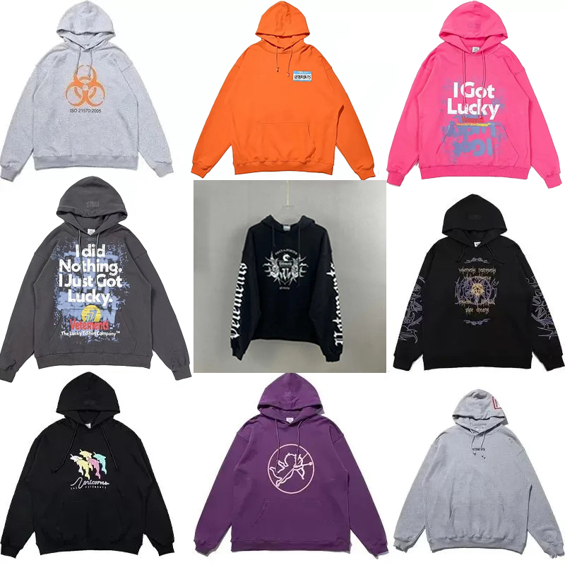 mens designer hoodies heavy Fabric Foam Printing Hoodie Men Women High Quality Oversize Hooded Sweatshirts VET Pullover w1lM#