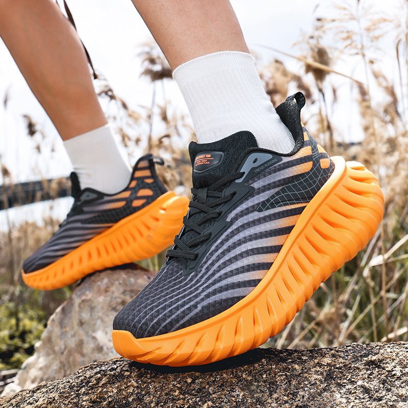 Men's Breathable Mesh Running Shoes - Height Boosting Sneakers for Sports & Casual Wear