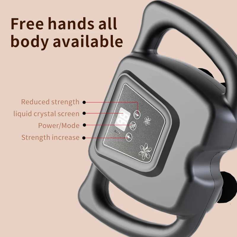 Fascia Gun Muscle Massager Gun 6 head High Frequency Neck Shoulder Waist Massage Machine Professional Fascia Massage GunW250916