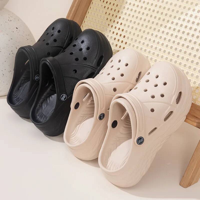 Women's Fashion Platform Summer 2025 Thick Sole Soft Eva Clogs Garden Shoes for Women Hollow Out Non Slip Beach Sandals ddmymonkey