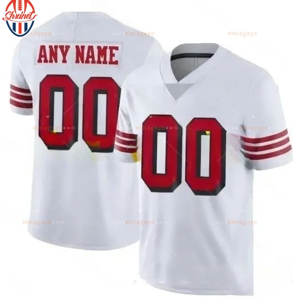 Mens Custom Football 2025 Rivalries Jersey Brock Purdy George Kittle Fred Warner Christian McCaffrey Jones Deommodore LenoirCompetitive version jersey