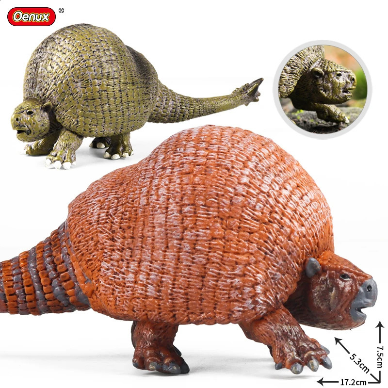 Oenux Prehistoric Wild Animals Simulation Armadillo Doedicurus Sabretooth Model Action Figures PVC Collection Toy For Kid Gift250916