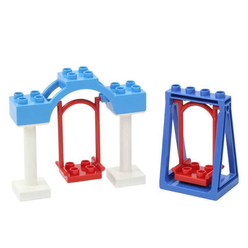 Big Building Blocks Playground Pipeline Parts Slide Ladder Swing Compatible Bricks Sets Baby Assemble Education Montessori Toys C250916